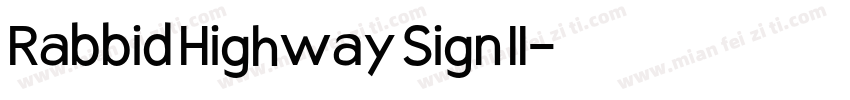 Rabbid Highway Sign II字体转换